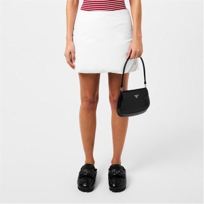 PRADA Padded Cotton Miniskirt Women Bianco+Panna  for sale