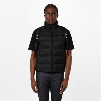 PRADA Padded Re-Nylon Vest Men Black  for sale