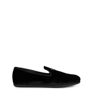 PRADA Pantofole Slip On Men Black Velvet  for sale