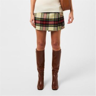 PRADA Plaid Mini Skirt Women Avorio  for sale