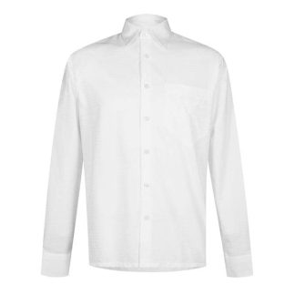 PRADA Poplin Shirt Men Plain Shirt - Long Sleeve Bianco for sale