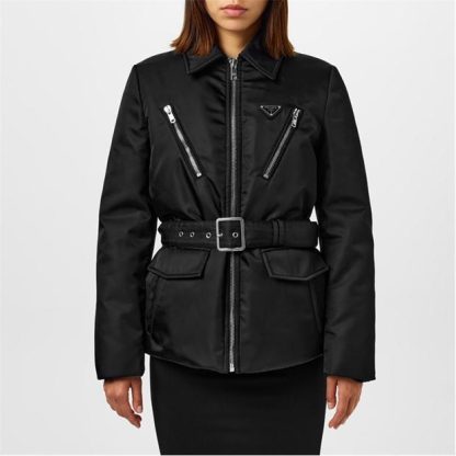 PRADA Prada Belted Jkt Ld44 Women Nero  for sale