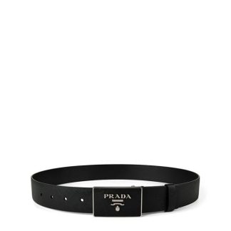 PRADA Prada Black Buckle Sn44 Unisex Black  for sale