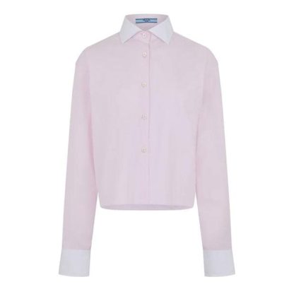 PRADA Prada Crop Blouse Ld44 Women Rosa  for sale