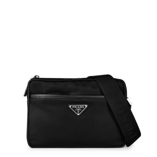 PRADA Prada Leather Cross Sn44 Unisex Black  for sale