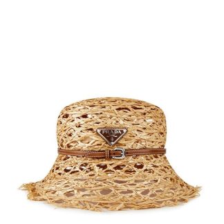 PRADA Prada Raffia Bkt Hat Ld42 Women Naturale Cognac  for sale