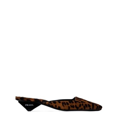 PRADA Prada Show Sabot 35 Ld43 Women Heeled Mules Leopard for sale