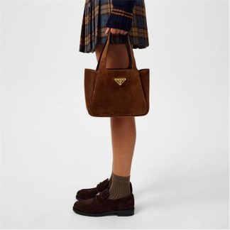 PRADA Prada Suede Mni Tote Ld44 Women Cacao  for sale