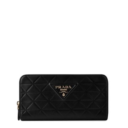 PRADA Quilted Zip Around Purse Women Nero F0002  for sale