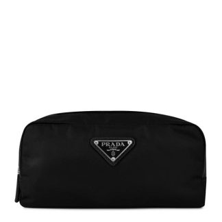 PRADA Re-Nylon And Saffiano Wash Bag Unisex Nero  for sale