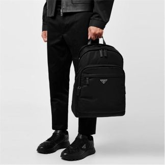 PRADA Re-Nylon Backpack Unisex Black  for sale