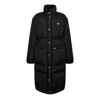 PRADA Re-Nylon Down Coat Women Nero+Blu  for sale