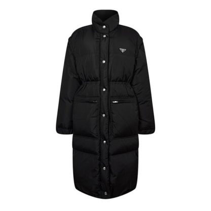 PRADA Re-Nylon Down Coat Women Nero+Blu  for sale