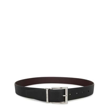 PRADA Reversible Saffiano Leather Belt Unisex Nero  for sale