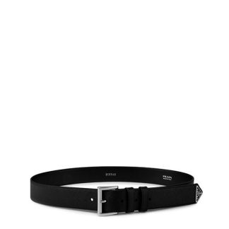 PRADA Saffiano Belt Unisex Nero  for sale