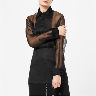 PRADA Sheer Organza Shirt Women Nero F0002  for sale