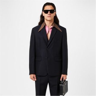 PRADA Single-Breasted Blazer Men Bleu  for sale