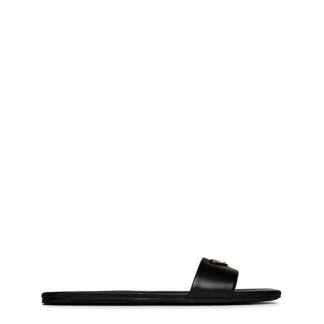 PRADA Slide Sandals Women Black Lthr  for sale