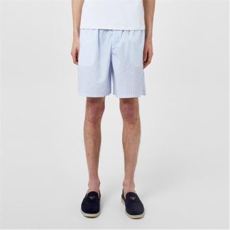 PRADA Striped Bermuda Shorts Men White/Blue  for sale