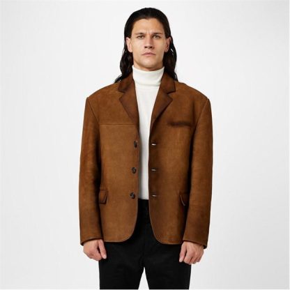 PRADA Suede Jacket Men Tabacco  for sale