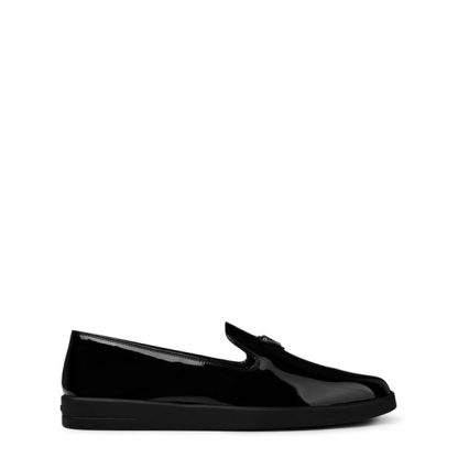 PRADA Suede Slippers Men Loafers Nero for sale