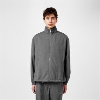 PRADA Wool Blouson Jacket Men Grey  for sale