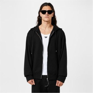 PRADA Zipped Hoodie Men Nero  for sale