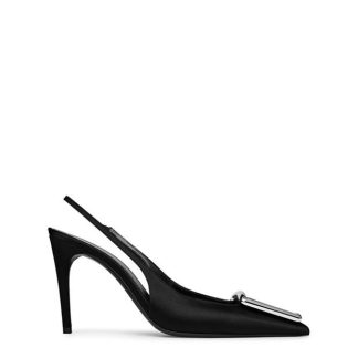 SAINT LAURENT Avenue Slingbacks Women Black 1000  for sale