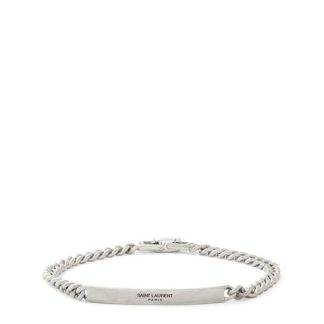 SAINT LAURENT Baptism Chain Bracelet Unisex Silver 8126  for sale