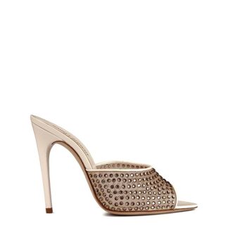 SAINT LAURENT Blonde Mule Sandals Women Nudite/Greige  for sale