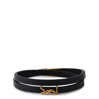 SAINT LAURENT Cassandre Bracelet Women Black/Gold  for sale