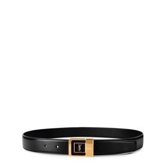 SAINT LAURENT Cassandre Buckle Belt Women Nero/Nero  for sale