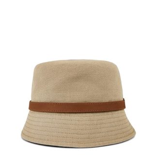 SAINT LAURENT Cassandre Canvas Bucket Hat Women Beige Light Brown  for sale