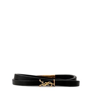 SAINT LAURENT Cassandre Double Wrap Bracelet Women Nero  for sale