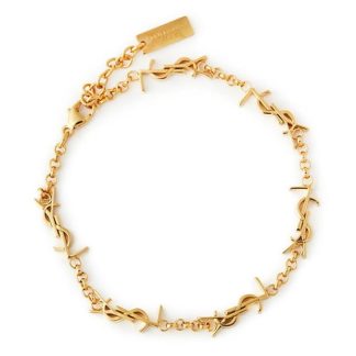 SAINT LAURENT Cassandre Multi Charm Bracelet Women Gold  for sale