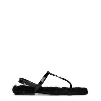 SAINT LAURENT Cassandre Sandals Women Black 1000  for sale