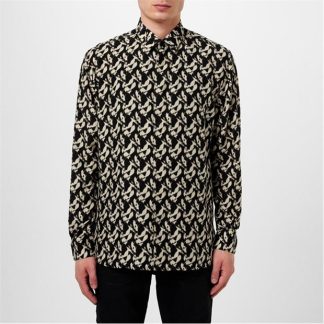 SAINT LAURENT Chemise Long Sleeve Shirt Men Noir 1050  for sale