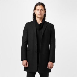 SAINT LAURENT Chesterfield Wool Coat Men Noir 1000  for sale