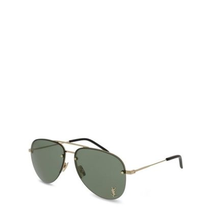 SAINT LAURENT Classic 11 M Aviators Unisex Aviator Sunglasses GOLD for sale