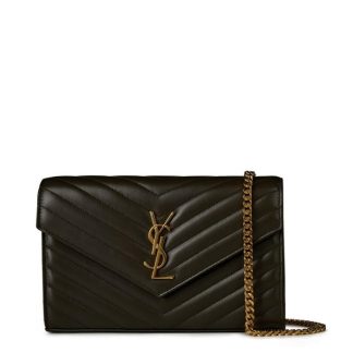 SAINT LAURENT Classic Cassandre Chain Wallet Women Crossbody Bags Light Musk for sale