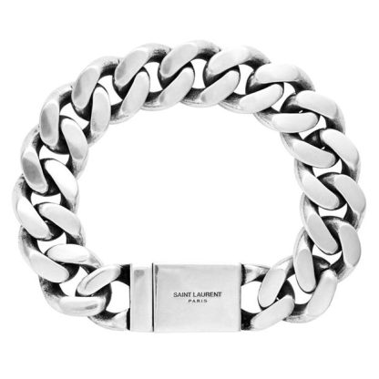 SAINT LAURENT Collier Chain Bracelet Unisex Silver  for sale