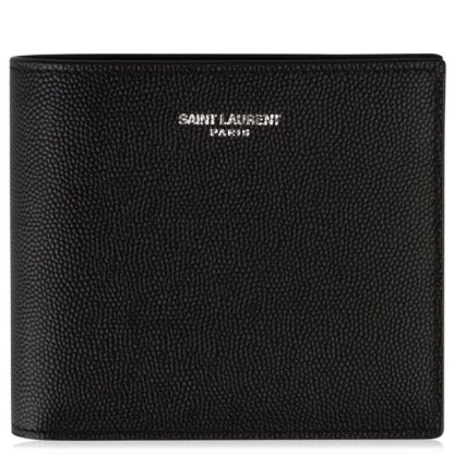 SAINT LAURENT East/West Grained Leather Wallet Unisex Nero 1000  for sale