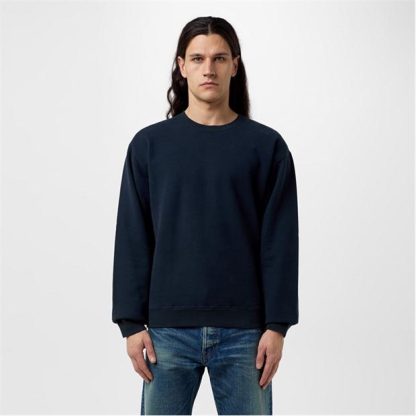 SAINT LAURENT Embroidered Logo Sweatshirt Men Petrol  for sale