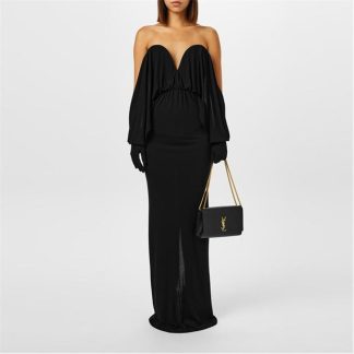 SAINT LAURENT Glove Dress In Crepe Jersey Women Noir  for sale