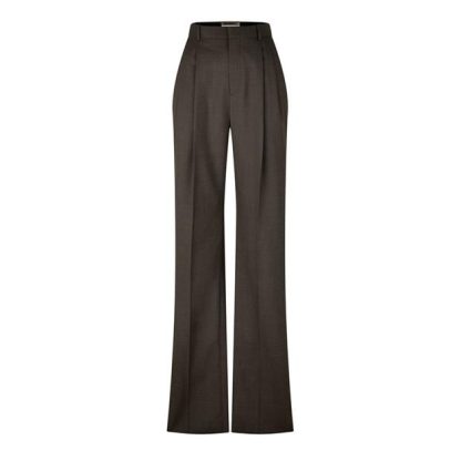 SAINT LAURENT High Waisted Tailored Trousers Women Vert De  for sale