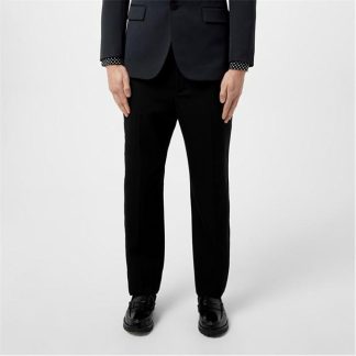 SAINT LAURENT High Waisted Tuxedo Trousers Men Noir  for sale