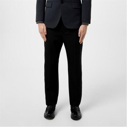 SAINT LAURENT High Waisted Tuxedo Trousers Men Noir  for sale