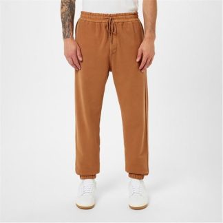 SAINT LAURENT Jersey Logo Jogging Bottoms Men Macchiato  for sale