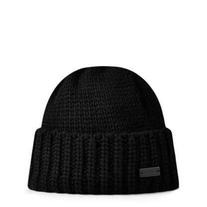 SAINT LAURENT Knitted Cuffed Beanie Unisex Black  for sale