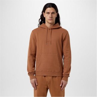 SAINT LAURENT Logo Hoodie Men Macchiato  for sale